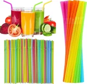 Dekoracje sali - GoDan Słomki Rurki Plastikowe Łamane Wielokrotnego użytku 500 szt - miniaturka - grafika 1