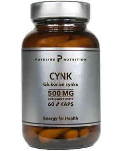 Glukonian Cynku ekstrakt 500mg, 60 kapsułek - Witaminy i minerały - miniaturka - grafika 1