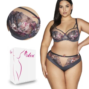 Biustonosz Soft Side Support z haftem AV 2123 miękki szary kwiaty 70J - Biustonosze Biustonosz Soft Side Support z haftem AV 2123 miękki szary kwiaty 70J - Biustonosze - miniaturka - grafika 1