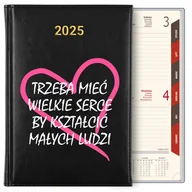 Notesy i bloczki - KALENDARZ TERMINARZ PLANER DZIENNY CZARNY A5 2025 DLA NAUCZYCIELKI WZORY - miniaturka - grafika 1