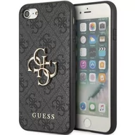 Etui i futerały do telefonów - Guess GUHCI84GMGGR iPhone 7/8/SE 2020/ 2022 szary/grey hardcase 4G Big Metal Logo - miniaturka - grafika 1