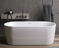 Wanny z hydromasażem - Riho Modesty wanna wolnostojąca Riho Fall napełnianie przez przelew z hydromasażem  Sparkle Mood  MATOWA170x76cm B090006105 - miniaturka - grafika 1