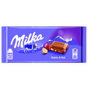 Czekolada - Milka Z RODZYNKAMI I ORZECHAMI 100G - miniaturka - grafika 1