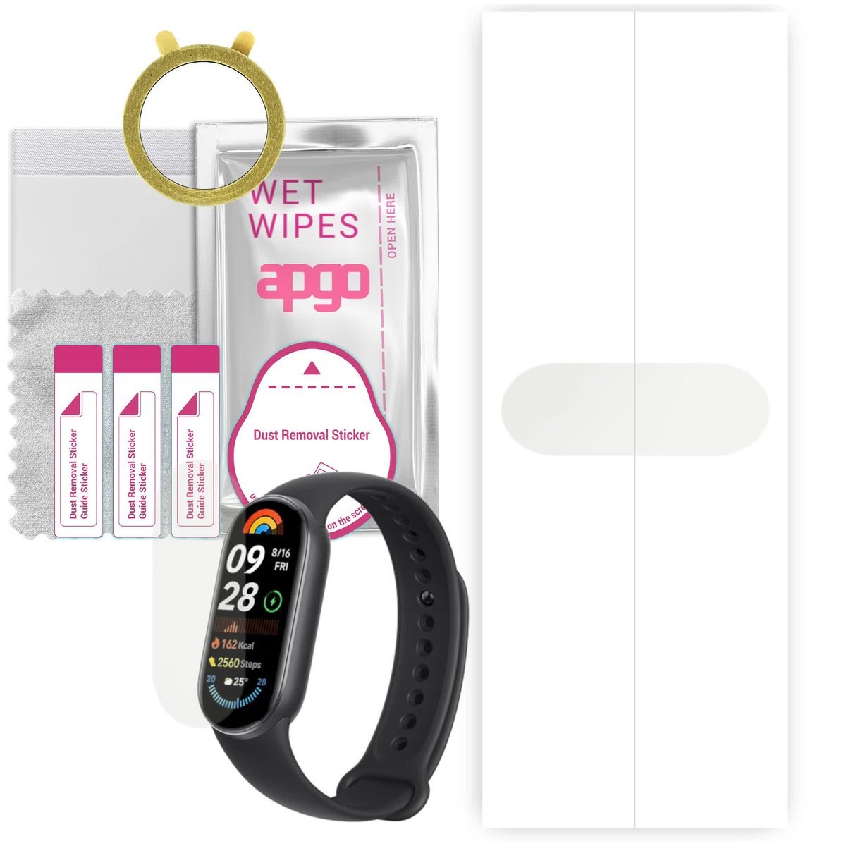 1x Folia hydrożelowa MATOWA do Xiaomi Mi Band 9 - apgo Smartwatch Hydrogel MATTE Protection Ochrona na ekran smartwatcha