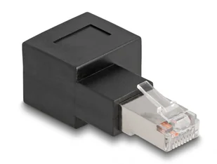 DeLOCK 87864 wtyczka RJ45 Czarny - Adaptery i przejściówki - miniaturka - grafika 1