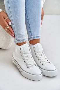 Ocieplane Trampki Damskie Na Platformie OO274A473 Białe-39 - Trampki damskie - miniaturka - grafika 1