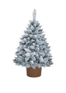 Choinka Sztuczna Sosna Ośnieżona w okrągłe donicy 110 CM - Choinki - miniaturka - grafika 1