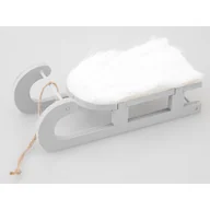 Ozdoby bożonarodzeniowe - Figurka drewniana Sanie - miniaturka - grafika 1