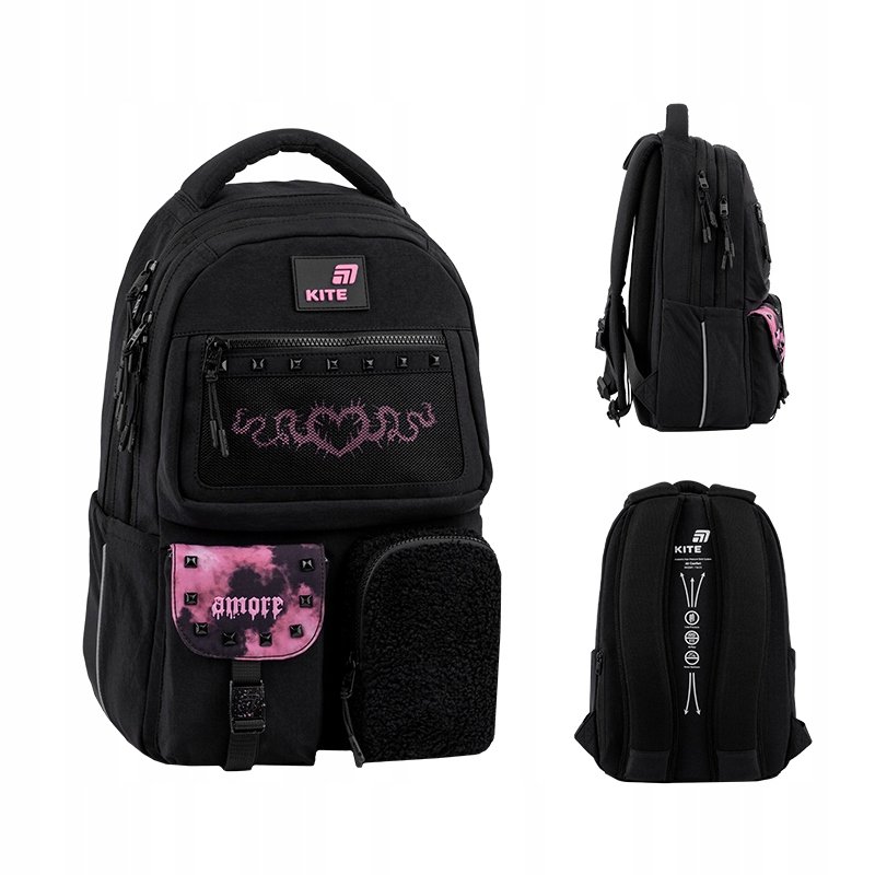 Plecak młodzieżowy K-pop styl blackpink dla dziewczyn ergonomiczny Kite