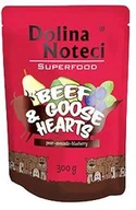 Mokra karma dla psów - Dolina Noteci Superfood - wołowina i serca z gęsi 300g /saszetka - miniaturka - grafika 1