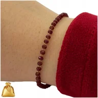 Bransoletki - BRANSOLETKA ZŁOTA DAMSKA KORALIKI CELBRYTKA / REGULOWANA STAL CHIRURGICZNA - miniaturka - grafika 1