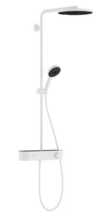 Hansgrohe Pulsify S - Zestaw prysznicowy z termostatem, średnica 26 cm, 3 strumienie, EcoSmart, biały mat 24221700 - Zestawy prysznicowe - miniaturka - grafika 1