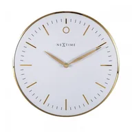 Zegary - Nextime Zegar ścienny Glamour Small biały 3256WI - miniaturka - grafika 1