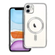 Etui i futerały do telefonów - Futera Electro Mag Cover kompatybilny z MagSafe do IPHONE 11 srebrny - miniaturka - grafika 1