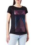 Koszulki i topy damskie - Sisley T-shirt damski, czarny 100, XS - miniaturka - grafika 1