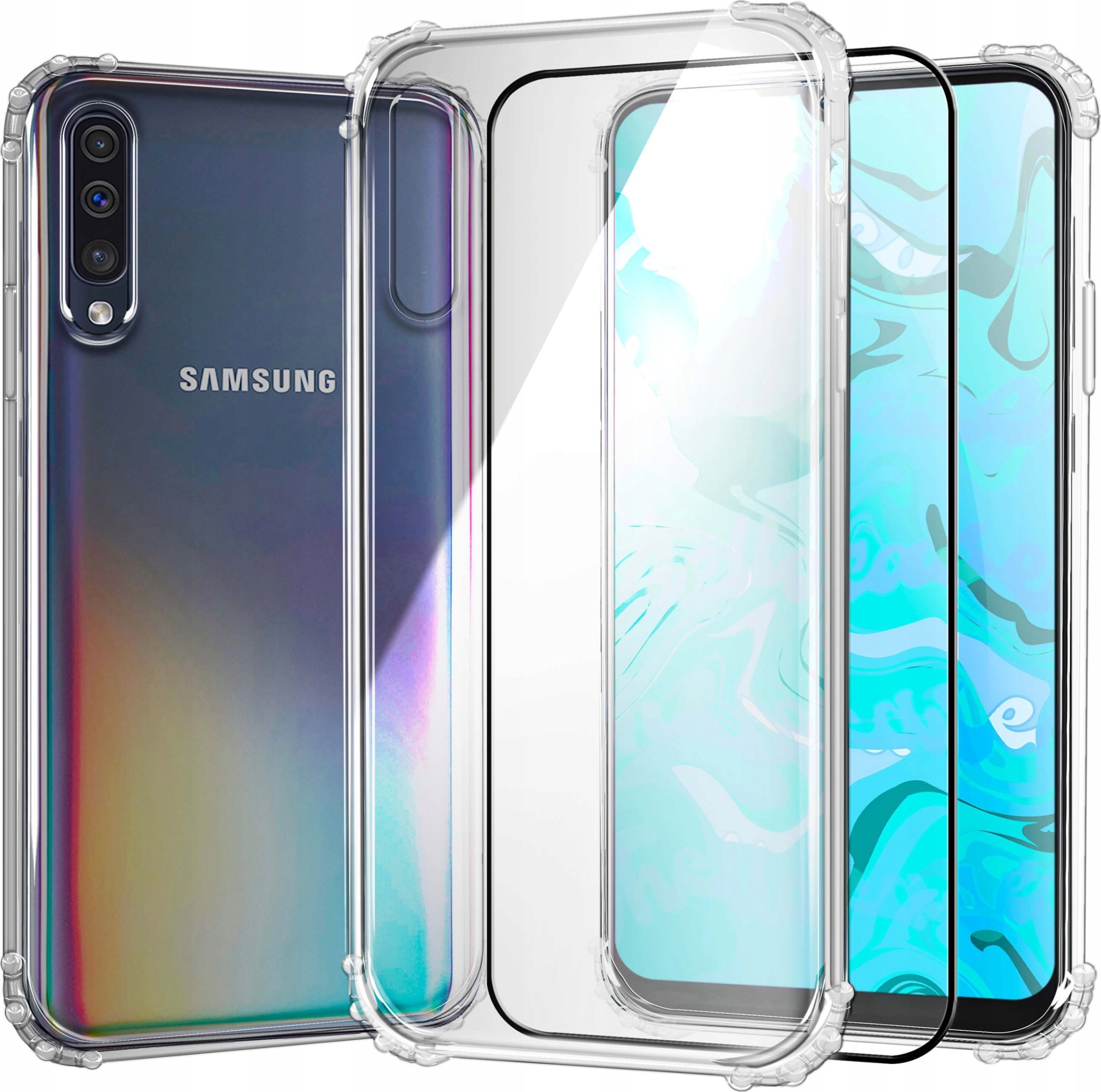Hello Case ETUI PANCERNE DO SAMSUNG GALAXY A50 / A30S / A50S CASE SILIKON SZKŁO