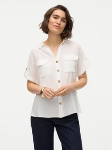 Vero Moda Koszula Bumpy 10310139 Biały Regular Fit - Koszule damskie - miniaturka - grafika 1