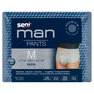 SENI MAN PANTS M (medium) Jednorazowa bielizna chłonna/majtki chłonne, 10 szt. - >>> DARMOWA od 99zł <<<- - Pieluchy dla dorosłych - miniaturka - grafika 5
