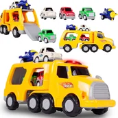 Samoloty i helikoptery - Laweta Ciężarówka Z Pojazdami I Samolotem - miniaturka - grafika 1