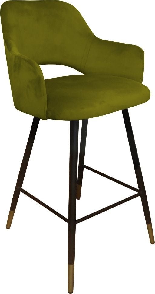 Atos Hoker NAPO BL VELVET GOLD oliwkowy na metalowych nogach ATOS