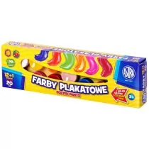 Astra Farby plakatowe 13 kolorów 20 ml 12+1 kolor gratis - Farby i media malarskie - miniaturka - grafika 2