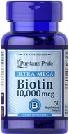 Suplementy naturalne - Puritan's Pride Biotyna 10000 mcg - 50 kapsułek - miniaturka - grafika 1