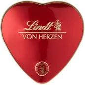 Bombonierki i czekoladki - Czekolada mleczna Lindt Von Herzen w metalowej puszce w kształcie serca 30g - miniaturka - grafika 1