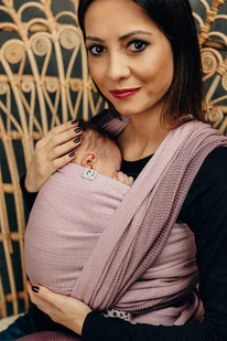 Chusta tkana LennyLamb - Mała Jodełka Ombre Róż-7 (5.2 m.) - Chusty do noszenia dzieci - miniaturka - grafika 1