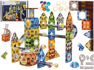 Klocki - ZESTAW KLOCKI MAGNETYCZNE KONSTRUKCYJNE ŚWIECĄCE - miniaturka - grafika 1