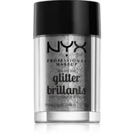 Rozświetlacze do twarzy i ciała - NYX Professional Makeup NYX Professional Makeup Silver Face & Body Glitter Brokat 2.5 g - miniaturka - grafika 1