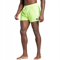 Spodenki męskie - Spodenki kąpielowe męskie adidas 3-Stripes CLX Swim Shorts zielone IS2054 S - miniaturka - grafika 1