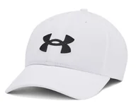 Czapki damskie - Czapka Under Armour męska BLITZING ADJ CAP z daszkiem biała - miniaturka - grafika 1