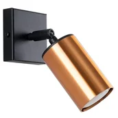 Lampy ścienne - Ścienny kinkiet Winx SL.1374 Sollux do sypialni rurka walec czarny miedziany - miniaturka - grafika 1