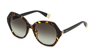 Furla Damskie okulary przeciwsłoneczne Sfu533, brązowe (Dark Havana Spotted Brown), 52 - Okulary przeciwsłoneczne - miniaturka - grafika 1
