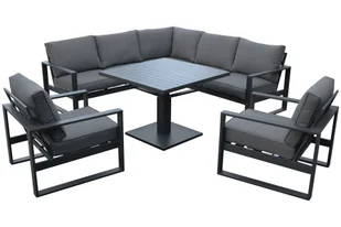 Narożne meble ogrodowe aluminiowe Sorrento Comfort Grey / Grey Melange - Meble ogrodowe - miniaturka - grafika 1