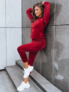 Bordowy damski komplet welurowy Vogue Velour Dstreet AY0875-L/XL - Dresy damskie - miniaturka - grafika 1