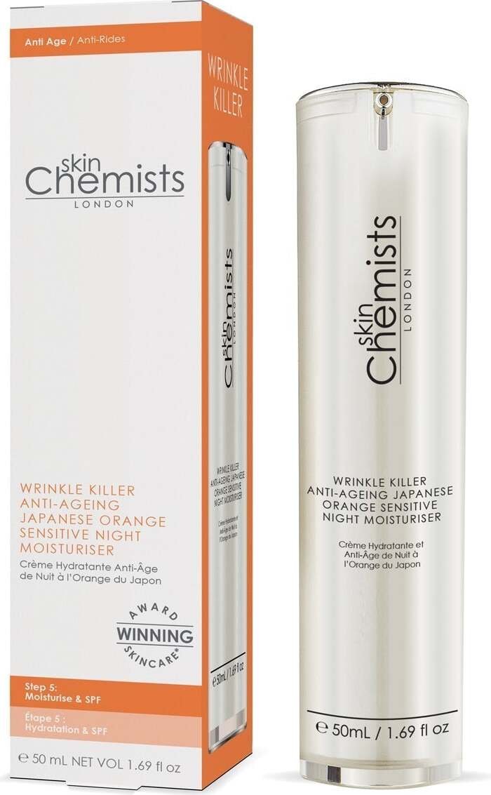 skinChemists Wrinkle Killer Anti-Aging Japanese Orange Sensitive krem nawilżający na noc 50 ml.