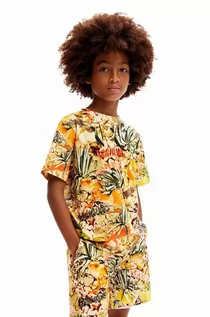 Koszulki dla chłopców - Desigual t-shirt bawełniany dziecięcy wzorzysty - grafika 1