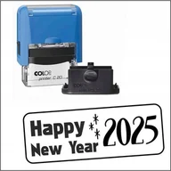 Pieczątki - PIECZĄTKA "HAPPY NEW YEAR 2025" automatyczna, święta, gadżet, prezent - miniaturka - grafika 1