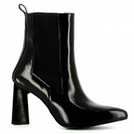 Botki damskie - Czarne botki na słupku CARINII - Carinii - miniaturka - grafika 1