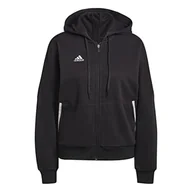 Bluzy damskie - adidas Damska bluza z kapturem Track Top, czarny/biały, XS - miniaturka - grafika 1
