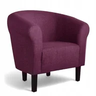Fotele - Fotel Tapicerowany Klubowy Styl Monaco Salon Poczekalnia Sypialnia Fiolet - miniaturka - grafika 1