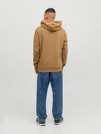 Bluzy męskie - JACK & JONES Bluza męska z kapturem Logo Bluza z kapturem brązowy XL - miniaturka - grafika 1