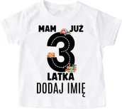 Koszulki dla chłopców - Koszulka na urodziny dla chłopczyka z imieniem mam już 3 LATKA - miniaturka - grafika 1