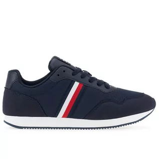 Buty sportowe męskie - Buty Tommy Hilfiger Core Lo Runner FM0FM04504-DW5 - granatowe - grafika 1