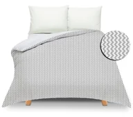 Pościel - Pościel dwustronna 220x200 Duale zygzak-biała z torbą - miniaturka - grafika 1