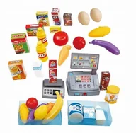 Zabawy w naśladowanie dorosłych - 2 x SUPERMARKET SKLEP DLA DZIECI STRAGAN KASA WAGA KOSZYK WÓZEK ZAKUPY MATA - miniaturka - grafika 1