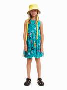 Sukienki i spódniczki dla dziewczynek - Desigual Sukienka codzienna 23SGVK21 Zielony Regular Fit - miniaturka - grafika 1