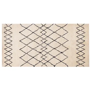 Dywan 80 x 150 cm beżowo-czarny HAVSA - Dywany Dywan 80 x 150 cm beżowo-czarny HAVSA - Dywany - miniaturka - grafika 1