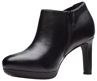 Botki damskie - Clarks Damskie botki Ambyr Hope, czarna skóra, 37,5 EU, czarna skóra, 37.5 EU - grafika 1